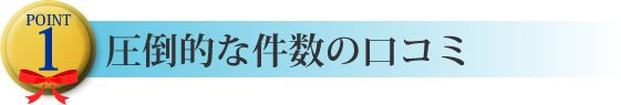 圧倒的な件数の口コミ